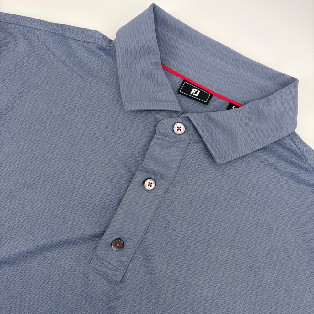 FootJoy Polo Shirt Mens XL Blue Heathered Short Sleeve Golf Performance Top
